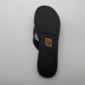 OluKai Loea Leather Flip Flop Sandal Black Tan Womens 10 Left shoe Only thumbnail 5