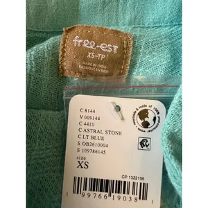 Free People Bohemian Beachy Skye Mini Skirt & Top Set Aqua Blue XS NWT thumbnail 9