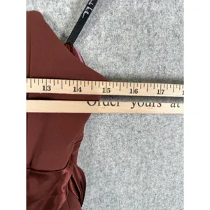 NWT Vintage 90s Y2K Nicole Miller Womens Dress Size 8 Silk Brown Prom‎ Cocktail thumbnail 10