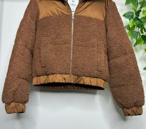 Abercrombie & Fitch Ultra Cropped Mini Puffer Fleece Jacket size Small *FLAWED* thumbnail 5