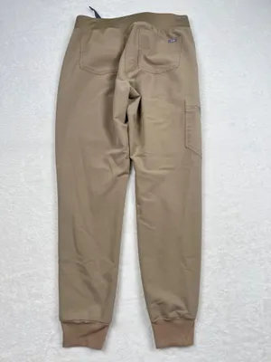 FIGS Zamora High Waisted Jogger Scrub Pants Latte Small thumbnail 2