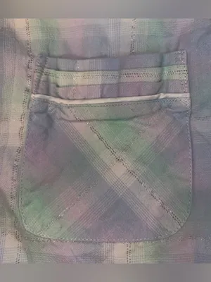 Victoria's Secret Aqua & Purple Pastel Plaid Flannel Pajama Set Women's Small‎ thumbnail 11