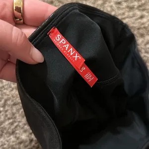 SPANX Black Faux Leather Leggings Large thumbnail 3