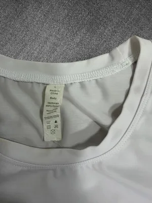 White Long Sleeve Performance Athletic Base Layer Size L thumbnail 4
