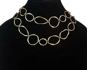 Cookie Lee Gold Tone Chunky Open Link Necklace thumbnail 1