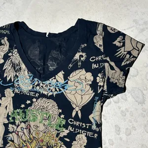 Ed Hardy Women's Tiger Mini AOP T Shirt Dress Fitted Crew Neck Y2K SZ M RARE thumbnail 2