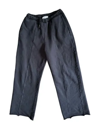 Thirty Years Range Straight Leg Pant XS Black Drawstring Waist Pockets Cotton thumbnail 1