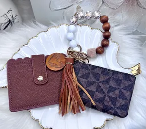Mama Double Joy Wallet Wristlet Style D Brown thumbnail 1