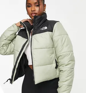 Saikuru cropped jacket in green Exclusive at ASOS thumbnail 4