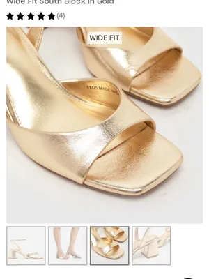 Schuh gold block heel Size 6 thumbnail 7