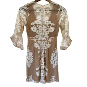 For Love & Lemons x Free People Temecula White Lace Fit And Flare Mini Dress XS thumbnail 6
