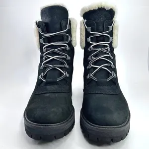 Timberland Courmayeur Valley Black Leather Lace Up Ankle Boots US 9 A1RPD Winter thumbnail 7