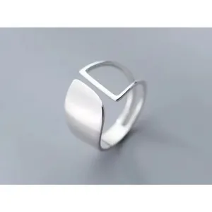 Boutique Unisex Unique,‎ 925 Silver Minimalist Ring, Adjustable thumbnail 14