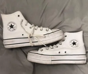 White Platform Converse High-Top thumbnail 2