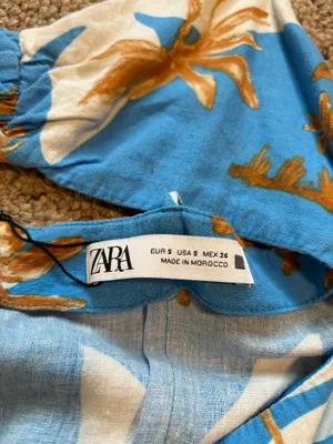 Blue floral sundress Zara thumbnail 4