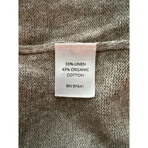 J Jill Linen Organic Cotton V-Neck Midi Dress Brown Sleeveless Epaulet thumbnail 5