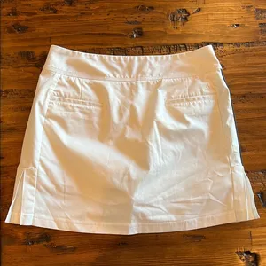 adidas White‎ Athletic tennis skirt with built in shorts. Side zip climacool thumbnail 3