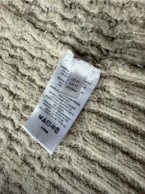 Anthropologie Cream Textured Knit Oversized Cardigan Size M thumbnail 4