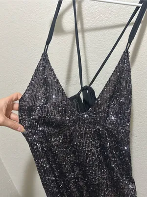 NWT Intimately Free People Gold Rush Sequin Mini Dress Medium Glam Party thumbnail 7