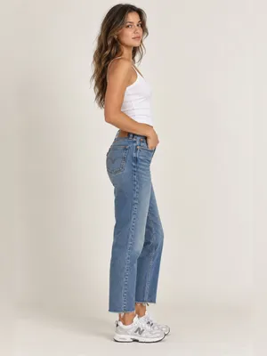 Levi's Ribcage Straight Ankle Jeans – Dance Around (Medium Wash) – 27 thumbnail 2