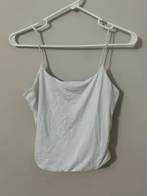 Pink Rose Women's White Spaghetti Strap Seamless Cami Top thumbnail 1