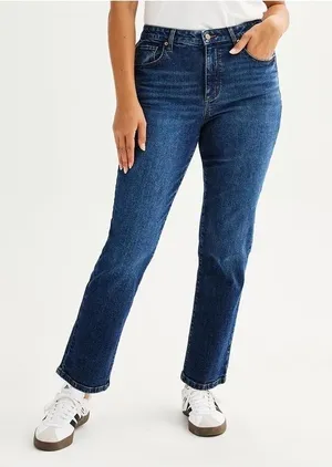 Sonoma Goods for Life High Rise Curvy Straight Jeans 14R thumbnail 1