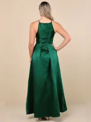 Lulus Broadway Show Emerald Green High-Low Gown Size Small NWT thumbnail 6