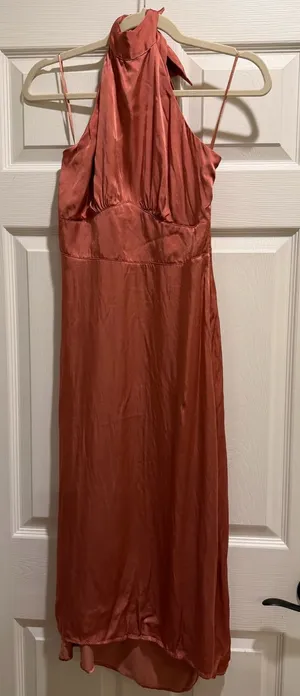 Abercrombie Satin Halter Neck Slip Dress midi thumbnail 1