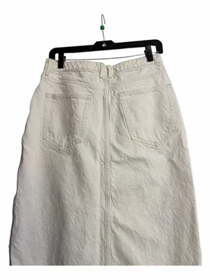 Mango front split denim maxi skirt in beige thumbnail 8