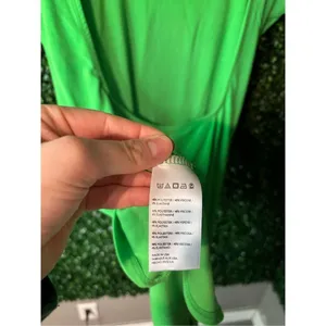 Free People Beach Rosalia Low Back Mini Green Dress Sz Large thumbnail 6