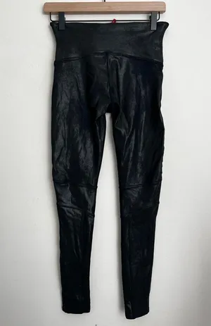 SPANX women Moto Faux Leather Leggings L thumbnail 3