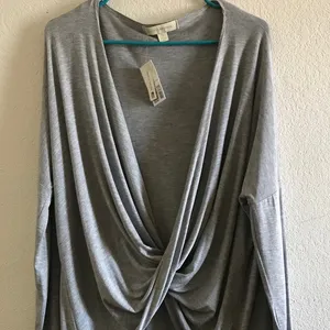 😇NWT Nicki Minaj Cross Draped Plunging Top thumbnail 1