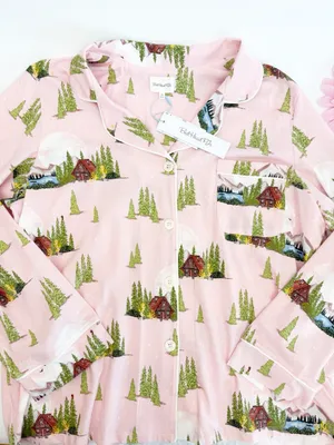 BedHead Pine Lake Classic Long Sleeve Jersey Pajama Set Cabincore Cabin thumbnail 7
