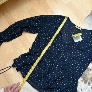 ROLLER RABBIT‎ Subha Top In Blue Bodhi Dots Size Small NWT thumbnail 8