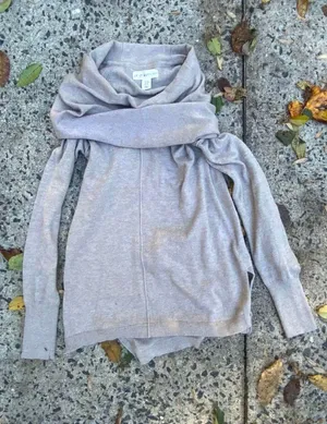 Cowl Neck Top Tan Size XS thumbnail 2