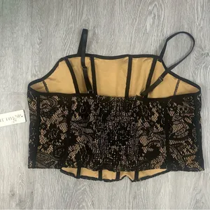 NWT Women’s 2X Black Bustier Corset Top Stretchy Sexy Whimsigoth Fairy Grunge‎ thumbnail 2
