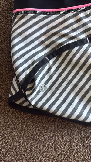 Black and White and Light Pink Striped Lululemon Speed Up Shorts 2.5' thumbnail 11