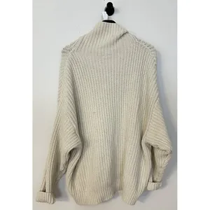 FREE PEOPLE Swim Too Deep Turtleneck Sweater in Tea Size Small thumbnail 10
