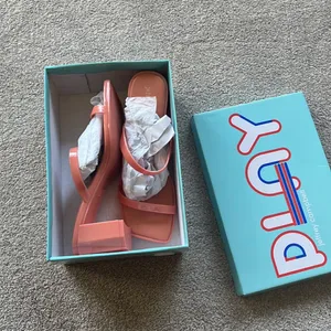 NIB JEFFREY CAMPBELL Jamm-3 Jelly Slide Sandal In Pink thumbnail 6