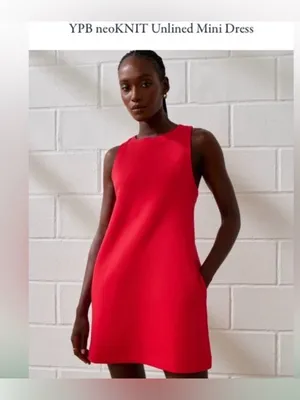 Abercrombie & Fitch YPB Neoknit unlined mini dress red size large thumbnail 9