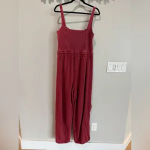 Free People Inbound Onesie crimson red size large NWT thumbnail 15