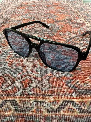 Black Sunglasses with Blue Tinted Lenses thumbnail 5