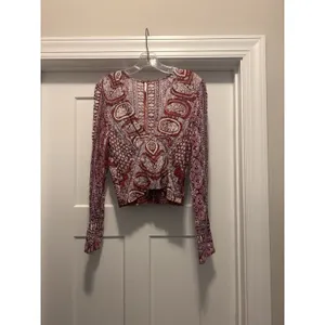 Free People Wild & Free Paisley Crop Top Size Medium Boho Bohemian Festival Fair thumbnail 2