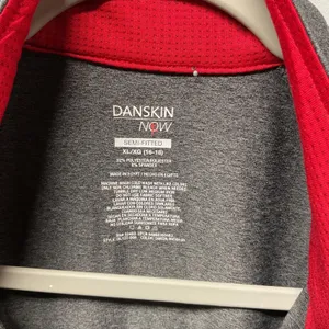 Danskin Now Quarter Zip Pullover Charcoal Grey Activewear Womens XL Gray Size 16W thumbnail 4