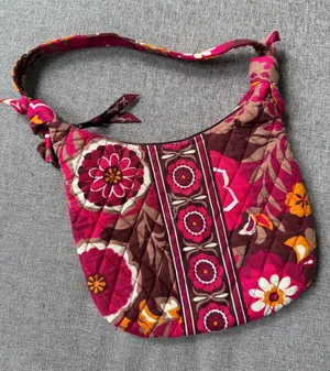 Vera Bradley Retired Olivia Bag in Pink Carnaby Print Hobo Small Shoulder Purse thumbnail 1