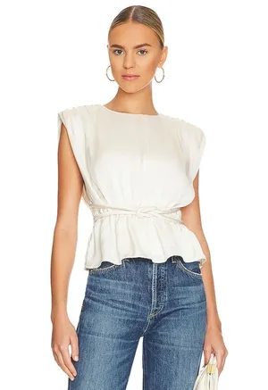 NWT Bailey 44 Giamina Top in Cream Satineffect thumbnail 1