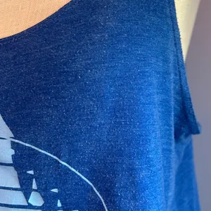 Disney castle Alpha Gamma Delta blue tank top Size Medium thumbnail 6