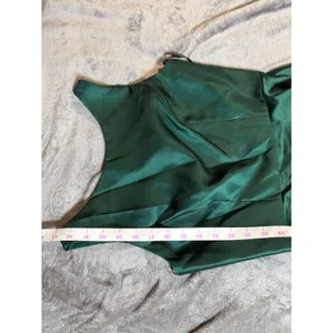 NWT Alfred‎ Sung Size 4R HUNTER GREEN HIGH LOW BRIDESMAID DRESS Formal thumbnail 9