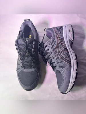 ASICS Women's Gray Athletic GEL Running Shoes with Black Laces thumbnail 4