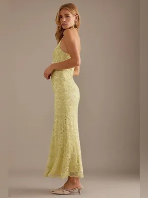 Anthropologie Bardot Evana Lace Halter Midi Dress thumbnail 2